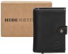 Hide and Stitches fekete pop-up bankkártyatartó 10 x 7 cm