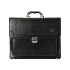  Stefania B831 BY fekete férfi bőr aktatáska 40 x 33 x 12 cm