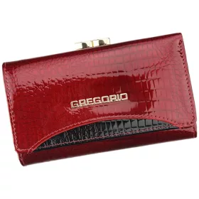   Gregorio GP-108 bordó krokodilmintás női bőr pénztárca 14.5 x 9.5 x 3.5 cm