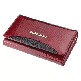 Gregorio GP-112 piros női bőr pénztárca 15 x 9 x 4 cm