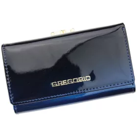   Gregorio SH-108 kék női marhabőr pénztárca 14.5 x 9 x 3.8 cm