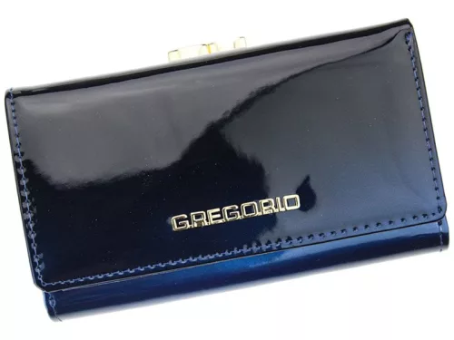 Gregorio SH-108 kék női marhabőr pénztárca 14.5 x 9 x 3.8 cm