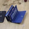 Gregorio SH-108 kék női marhabőr pénztárca 14.5 x 9 x 3.8 cm