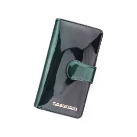   Gregorio SH-116 zöld női marhabőr pénztárca 9.5 x 17 x 3.3 cm