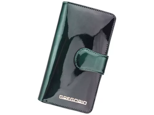 Gregorio SH-116 zöld női marhabőr pénztárca 9.5 x 17 x 3.3 cm