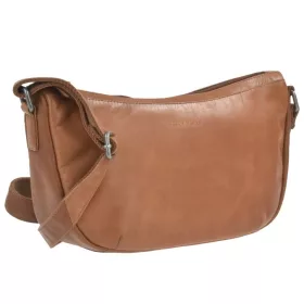   Greenburry konyakbarna női kecskebőr oldaltáska, crossbody 34 x 20 cm