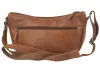 Greenburry konyakbarna női kecskebőr oldaltáska, crossbody 34 x 20 cm