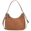 Greenburry konyakbarna női kecskebőr válltáska, oldalpánttal 30 x 27 cm