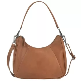   Greenburry konyakbarna női kecskebőr válltáska, oldalpánttal 30 x 27 cm