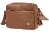 Greenburry klasszikus konyakbarna női kecskebőr oldaltáska, crossbody 33 x 26 cm