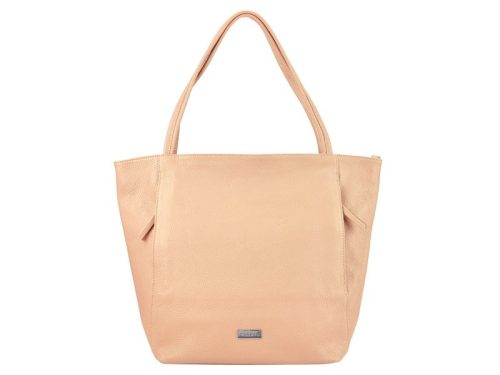 Patrizia 318-018 púderszínű női bőr válltáska, shopper 45 x 36 x 13 cm 