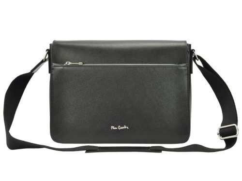 Pierre Cardin FRZ 1638 fekete férfi marhabőr oldaltáska, aktatáska 36 x 25 x 10 cm