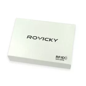   Rovicky PC-104-BAR RFID fekete férfi bőr pénztárca 9.5 x 13 x 3 cm