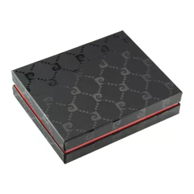   Pierre Cardin TILAK07 330 RFID fekete-piros férfi bőr pénztárca 10 x 13 cm