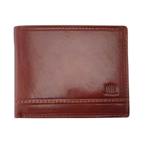 Giorgio Carelli férfi konyak bőr pénztárca RFID, 12 x 9 cm