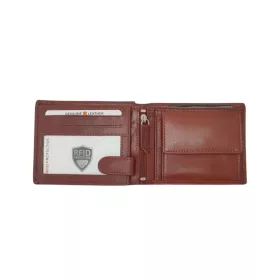   Giorgio Carelli férfi konyak bőr pénztárca RFID, 12 x 9 cm