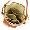 Patrizia 19-001 sárga női bőr válltáska, hátizsákká alakítható 34 x 33 x 16 cm