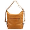 Patrizia 19-001 sárga női bőr válltáska, hátizsákká alakítható 34 x 33 x 16 cm