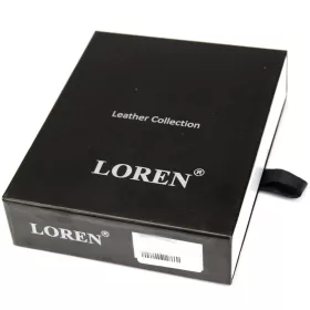   Loren CRM-70-05 fekete marhabőr irattartó 8 x 10.5 x 2.5 cm