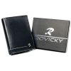 Rovicky N4-CMC fekete férfi bőr pénztárca 9.5 x 12.5 x 2.5 cm