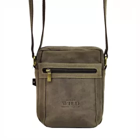   Wild 250587-MH barna bőr oldaltáska, válltáska 19 x 23 x 7.5 cm