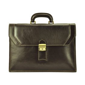   Pierre Cardin 1205 RM02 barna férfi bőr aktatáska 40 x 29 x 9 cm