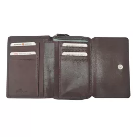 Giorgio Carelli női fekete bőr pénztárca 13×9,5 cm