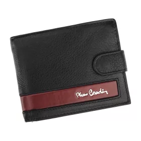   Pierre Cardin CB TILAK26 323A RFID fekete-piros férfi bőr pénztárca 11 x 8,5 cm