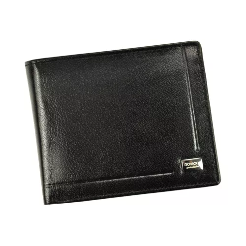 Rovicky PC-103-BAR RFID fekete férfi bőr pénztárca 12 x 9 x 2.5 cm