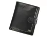 Rovicky PC-102L-BAR RFID fekete férfi bőr pénztárca 10.5 x 12.5 x 2.5 cm