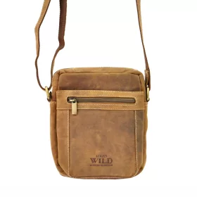   Wild 250587-MH konyak bőr oldaltáska, válltáska 19 x 23 x 7.5 cm