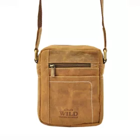   Wild 250840-MH konyak bőr oldaltáska, válltáska 17 x 20 x 5 cm