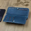 Gregorio PT-111 kék női bőr pénztárca 19.5 x 9.5 x 3.8 cm
