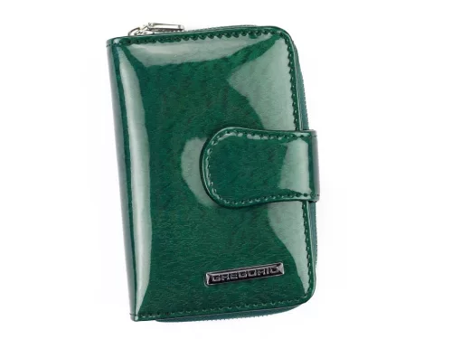 Gregorio PT-115 zöld női marhabőr pénztárca 13 x 9 x 3.3 cm