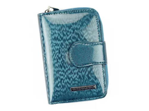 Gregorio PT-115 kék női marhabőr pénztárca 13 x 9 x 3.3 cm