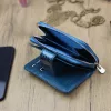 Gregorio PT-115 kék női marhabőr pénztárca 13 x 9 x 3.3 cm