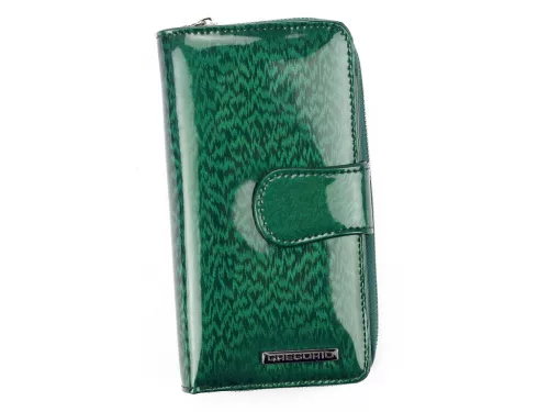 Gregorio PT-116 zöld női marhabőr pénztárca 16.5 x 9.5 x 4 cm