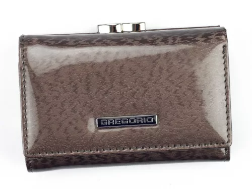 Gregorio PT-117 szürke női marhabőr pénztárca 12.3 x 8.5 x 3.5 cm