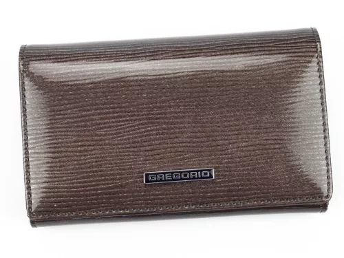 Gregorio LN-101 szürke női marhabőr pénztárca 15.5 x 9.5 x 3.5 cm