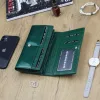 Gregorio LN-106 zöld női marhabőr pénztárca 19 x 10 x 3.5 cm