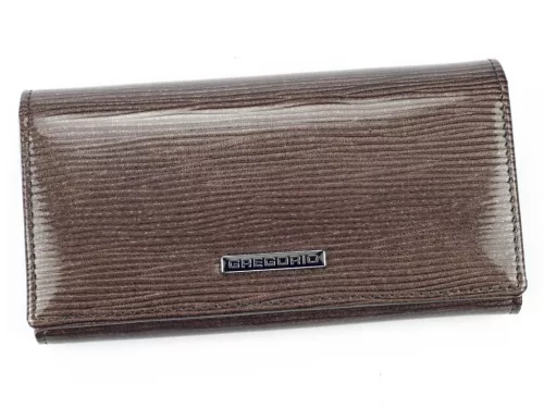 Gregorio LN-107 szürke női marhabőr pénztárca 16.5 x 9 x 3.8 cm
