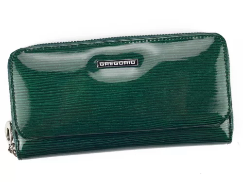 Gregorio LN-111 zöld női marhabőr pénztárca 19 x 10 x 3.5 cm