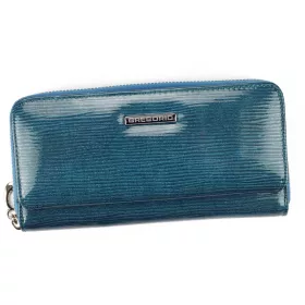   Gregorio LN-111 kék női marhabőr pénztárca 19 x 10 x 3.5 cm