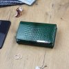 Gregorio GF112 zöld női bőr pénztárca 15 x 10 x 3 cm 