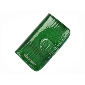   Gregorio GF116 zöld lakkbőr női pénztárca 9.5 x 17 x 3.3 cm