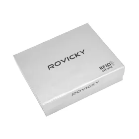   Rovicky N01-RVT RFID fekete férfi bőr pénztárca 12.3 x 10.2 x 2 cm