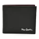Pierre Cardin férfi fekete-bordó bőr pénztárca 11×9 cm