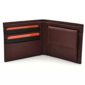 Pierre Cardin férfi fekete-bordó bőr pénztárca 11×9 cm