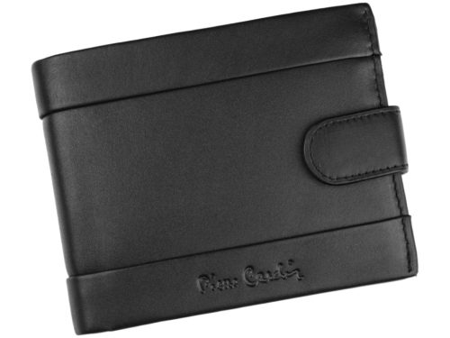 Pierre Cardin TILAK25 324A RFID fekete férfi bőr pénztárca 12 x 9.5 x 2.5 cm