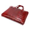Camilla 777 CROCO piros női marhabőr aktatáska 40 x 31 x 6 cm